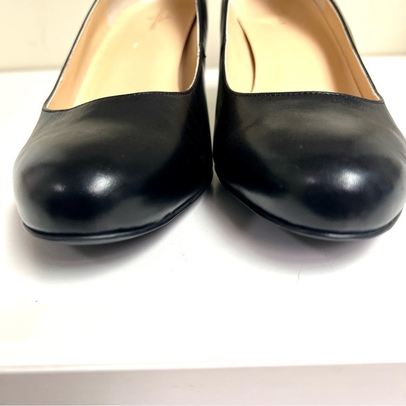 Cole Haan Women's Justine black leather block heels pumps 11B preppy office - Picture 5 of 11